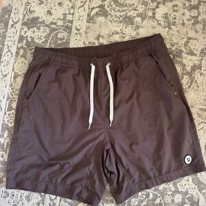 Vuori Men's Athletic Shorts in Brown